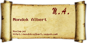 Mondok Albert névjegykártya